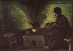 Vincent Van Gogh Peasant Woman Near the Hearth